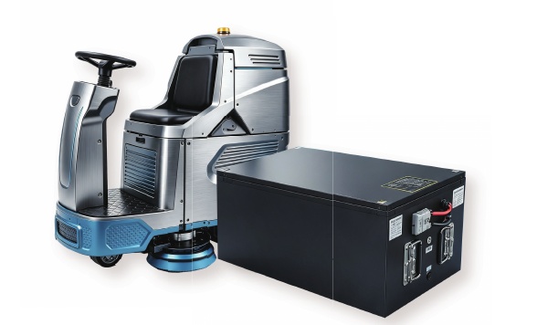 51.2V 200Ah lithium battery pack and floor scrubber reference illustration