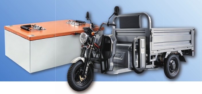 76.8V lithium battery pack and electric tricycle reference illustration
